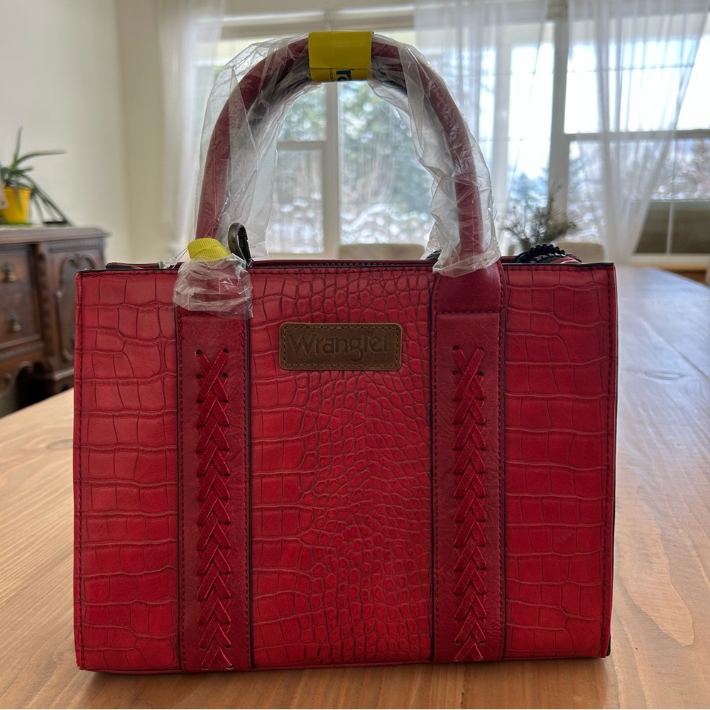 Wrangler Red Cross Body Tote Purse